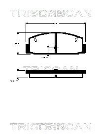 TRISCAN Комплект тормозных колодок, дисковый тормоз 8110 50006