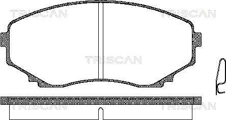 TRISCAN Комплект тормозных колодок, дисковый тормоз 8110 50007