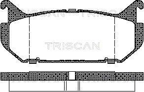 TRISCAN stabdžių trinkelių rinkinys, diskinis stabdys 8110 50184