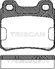 TRISCAN Комплект тормозных колодок, дисковый тормоз 8110 65001