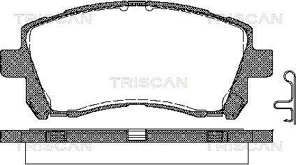 TRISCAN stabdžių trinkelių rinkinys, diskinis stabdys 8110 68173