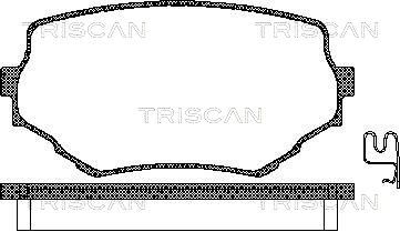 TRISCAN stabdžių trinkelių rinkinys, diskinis stabdys 8110 69002