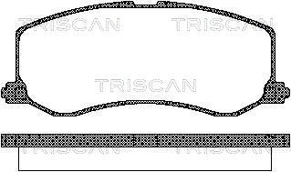 TRISCAN stabdžių trinkelių rinkinys, diskinis stabdys 8110 69005
