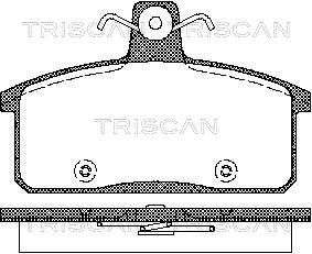 TRISCAN Комплект тормозных колодок, дисковый тормоз 8110 69012