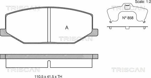 TRISCAN stabdžių trinkelių rinkinys, diskinis stabdys 8110 69859