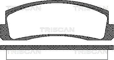 TRISCAN stabdžių trinkelių rinkinys, diskinis stabdys 8110 70124