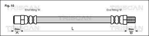 TRISCAN Тормозной шланг 8150 23106