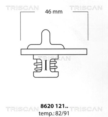 TRISCAN Термостат, охлаждающая жидкость 8620 12182