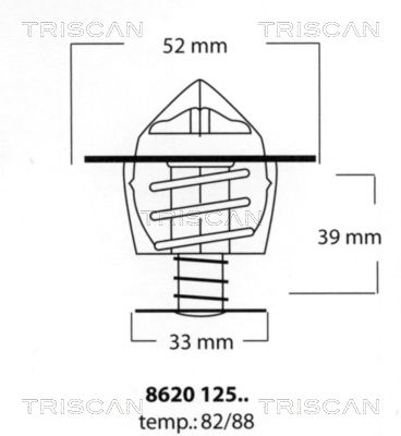 TRISCAN Термостат, охлаждающая жидкость 8620 12582