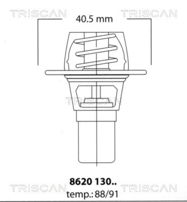 TRISCAN termostatas, aušinimo skystis 8620 13091