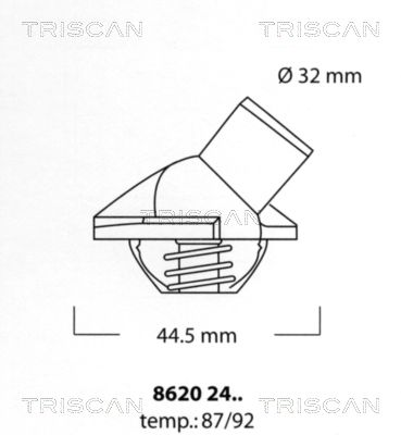 TRISCAN termostatas, aušinimo skystis 8620 2492