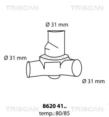 TRISCAN Термостат, охлаждающая жидкость 8620 4185