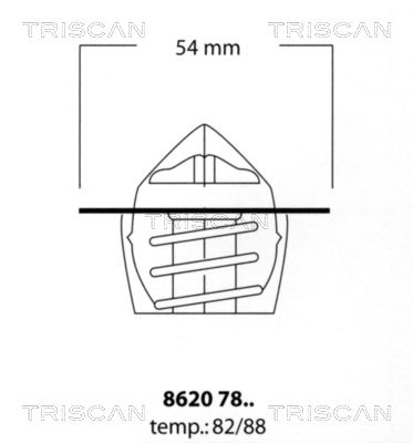 TRISCAN Термостат, охлаждающая жидкость 8620 7888