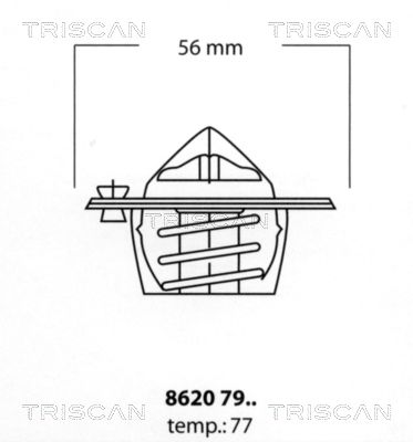 TRISCAN termostatas, aušinimo skystis 8620 7977