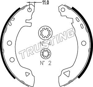 TRUSTING Комплект тормозных колодок 004.008