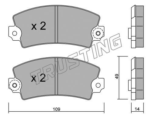 TRUSTING Комплект тормозных колодок, дисковый тормоз 005.1