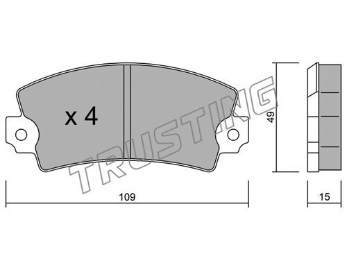 TRUSTING Комплект тормозных колодок, дисковый тормоз 005.2