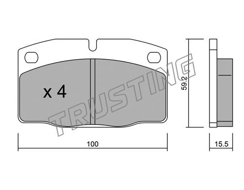 TRUSTING Комплект тормозных колодок, дисковый тормоз 046.0