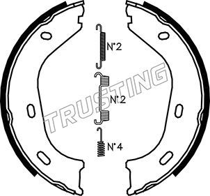 TRUSTING Комплект тормозных колодок, стояночная тормозная с 052.116K