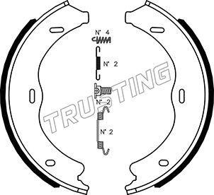 TRUSTING Комплект тормозных колодок, стояночная тормозная с 052.138K