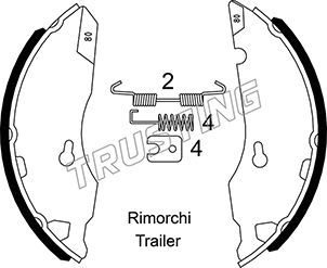 TRUSTING stabdžių trinkelių komplektas 053.005