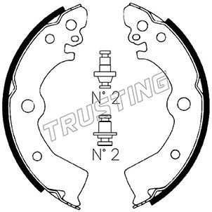 TRUSTING Комплект тормозных колодок 067.182