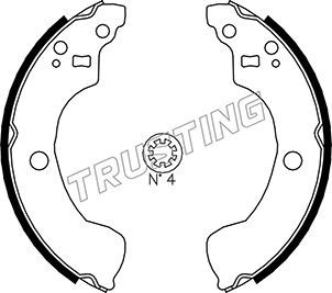 TRUSTING Комплект тормозных колодок 067.195