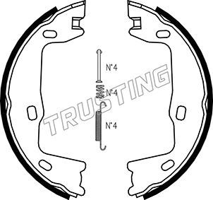 TRUSTING Комплект тормозных колодок, стояночная тормозная с 073.159K