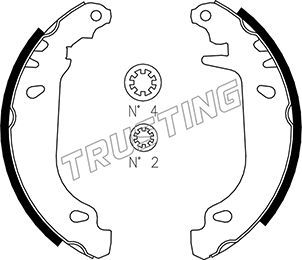 TRUSTING Комплект тормозных колодок 088.216