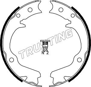 TRUSTING Комплект тормозных колодок, стояночная тормозная с 110.336