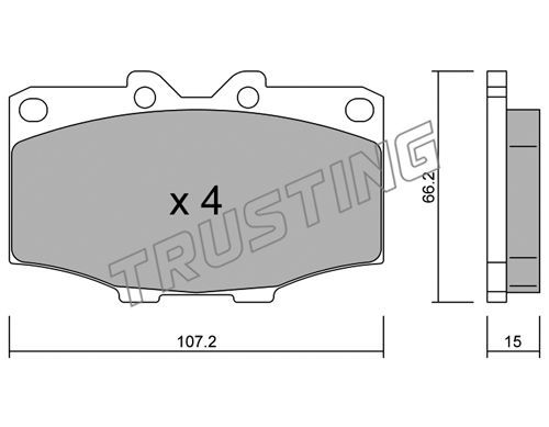 TRUSTING Комплект тормозных колодок, дисковый тормоз 111.0