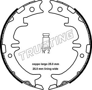 TRUSTING Комплект тормозных колодок, стояночная тормозная с 115.311