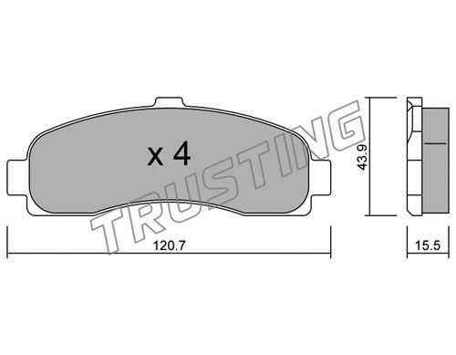 TRUSTING Комплект тормозных колодок, дисковый тормоз 147.0