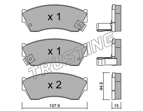 TRUSTING Комплект тормозных колодок, дисковый тормоз 171.0