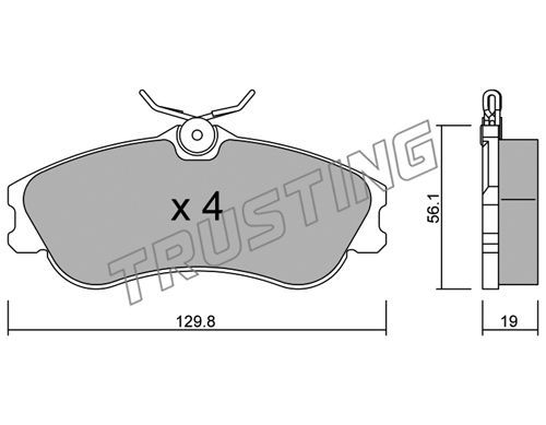 TRUSTING Комплект тормозных колодок, дисковый тормоз 226.1