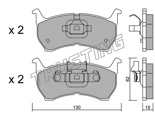 TRUSTING Комплект тормозных колодок, дисковый тормоз 240.0