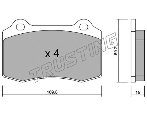 TRUSTING Комплект тормозных колодок, дисковый тормоз 260.2