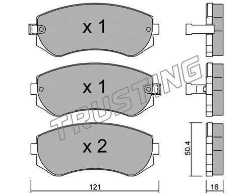 TRUSTING Комплект тормозных колодок, дисковый тормоз 313.0