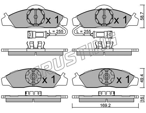 TRUSTING Комплект тормозных колодок, дисковый тормоз 377.0