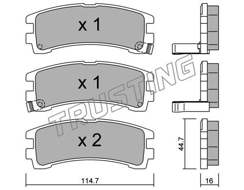 TRUSTING Комплект тормозных колодок, дисковый тормоз 423.0