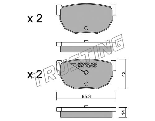 TRUSTING Комплект тормозных колодок, дисковый тормоз 508.0