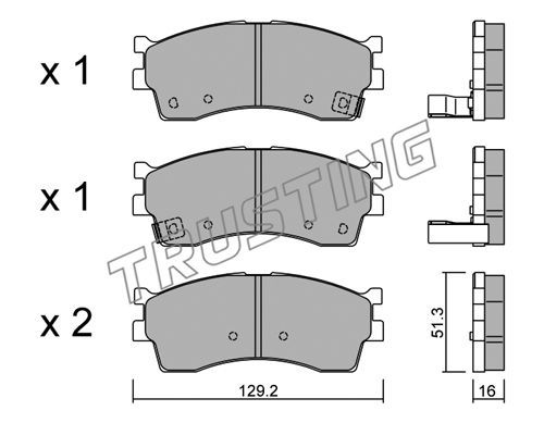 TRUSTING Комплект тормозных колодок, дисковый тормоз 528.0