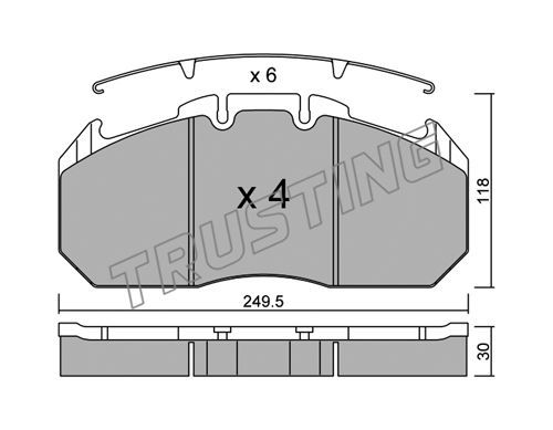 TRUSTING Комплект тормозных колодок 6030