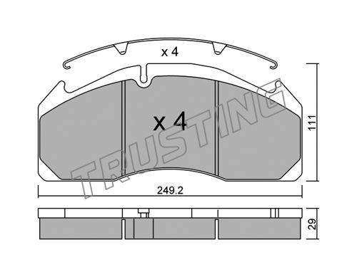 TRUSTING Комплект тормозных колодок 6090