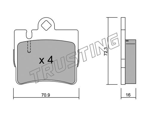 TRUSTING Комплект тормозных колодок 6130