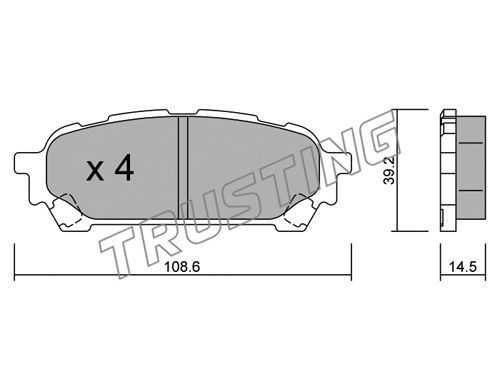TRUSTING stabdžių trinkelių komplektas 6290