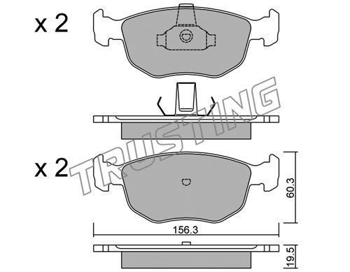 TRUSTING Комплект тормозных колодок, дисковый тормоз 672.0
