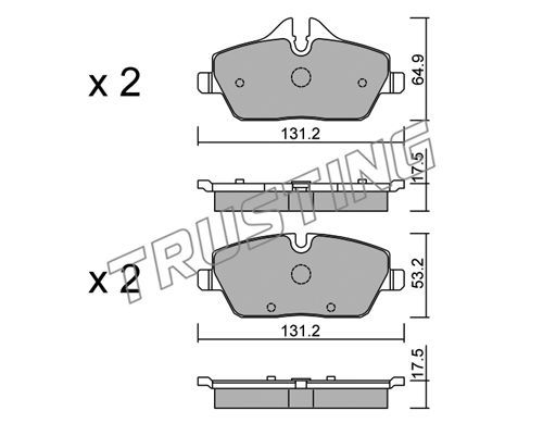 TRUSTING Комплект тормозных колодок, дисковый тормоз 680.0