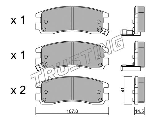 TRUSTING Комплект тормозных колодок, дисковый тормоз 713.0