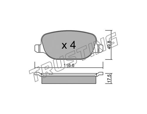 TRUSTING Комплект тормозных колодок, дисковый тормоз 720.0